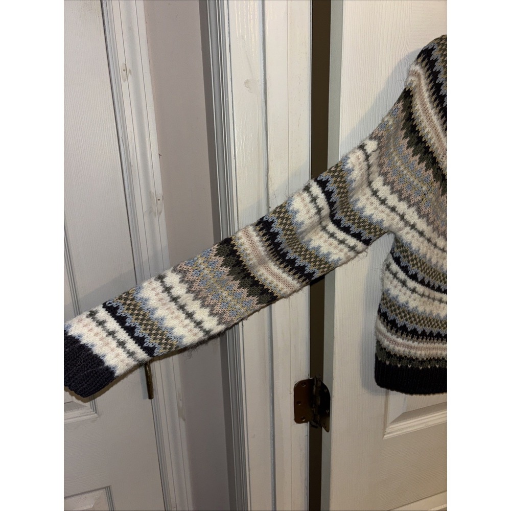 NWT American Eagle XS Festive Feels Sweater Cropped Fair Isle Cozy Mockneck - Picture 6 of 11